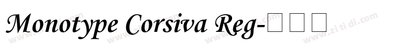 Monotype Corsiva Reg字体转换